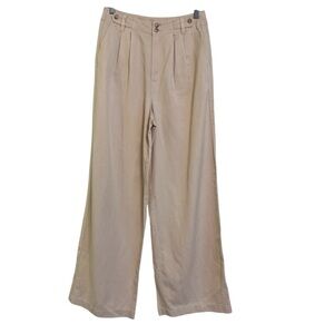 Madewell Harlow Wide Leg Trouser Pant Beige Tan 2 NWT Minimalist Contemporary
